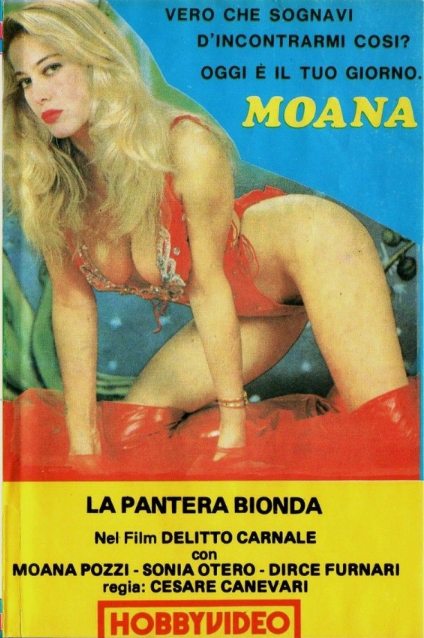 Moana the Panther Bionda: Delitto carnale (1986) - Original Poster - vintagepornfun.com