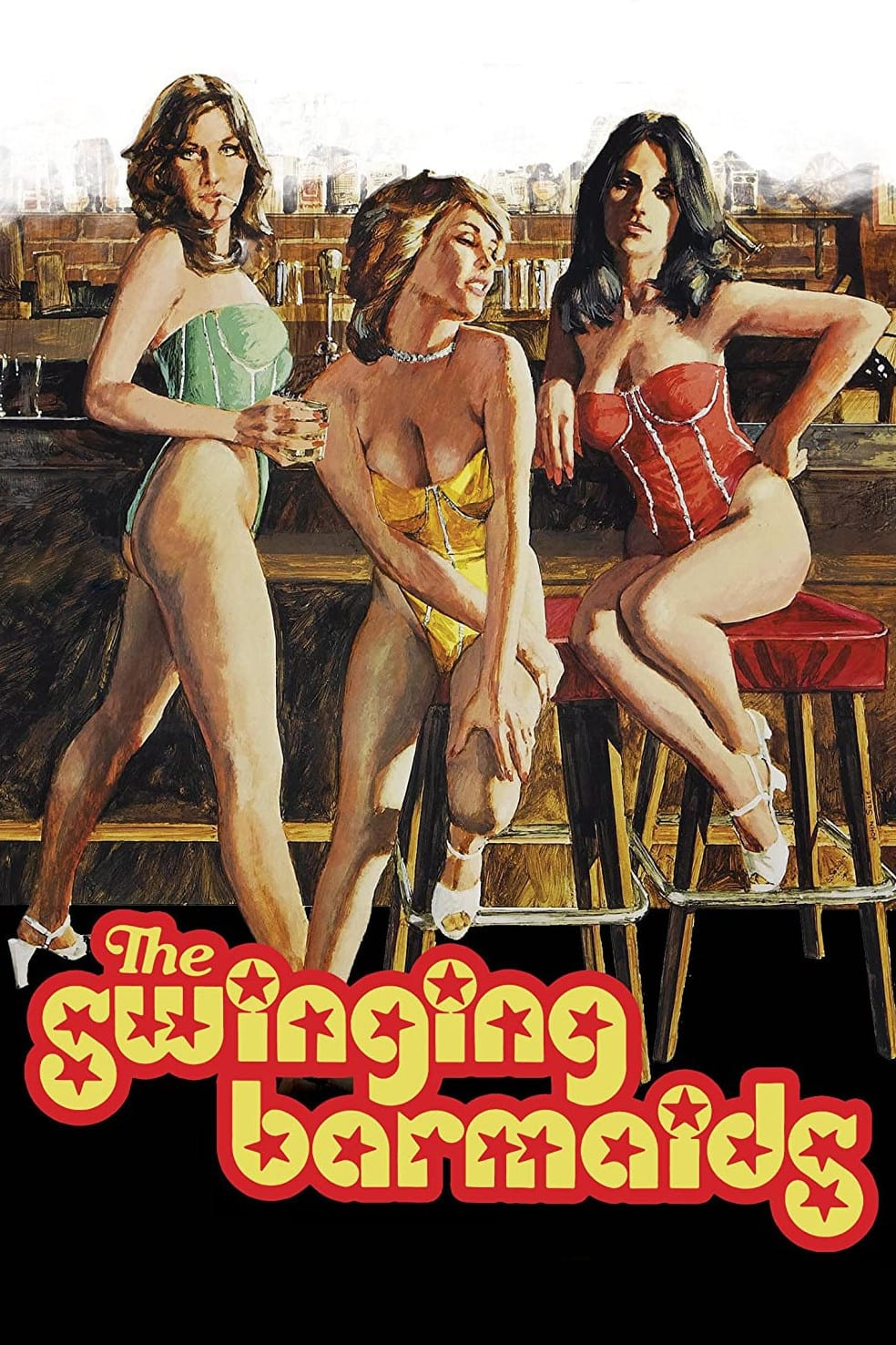 The Swinging Barmaids (1975) - Original Poster - vintagepornfun.com